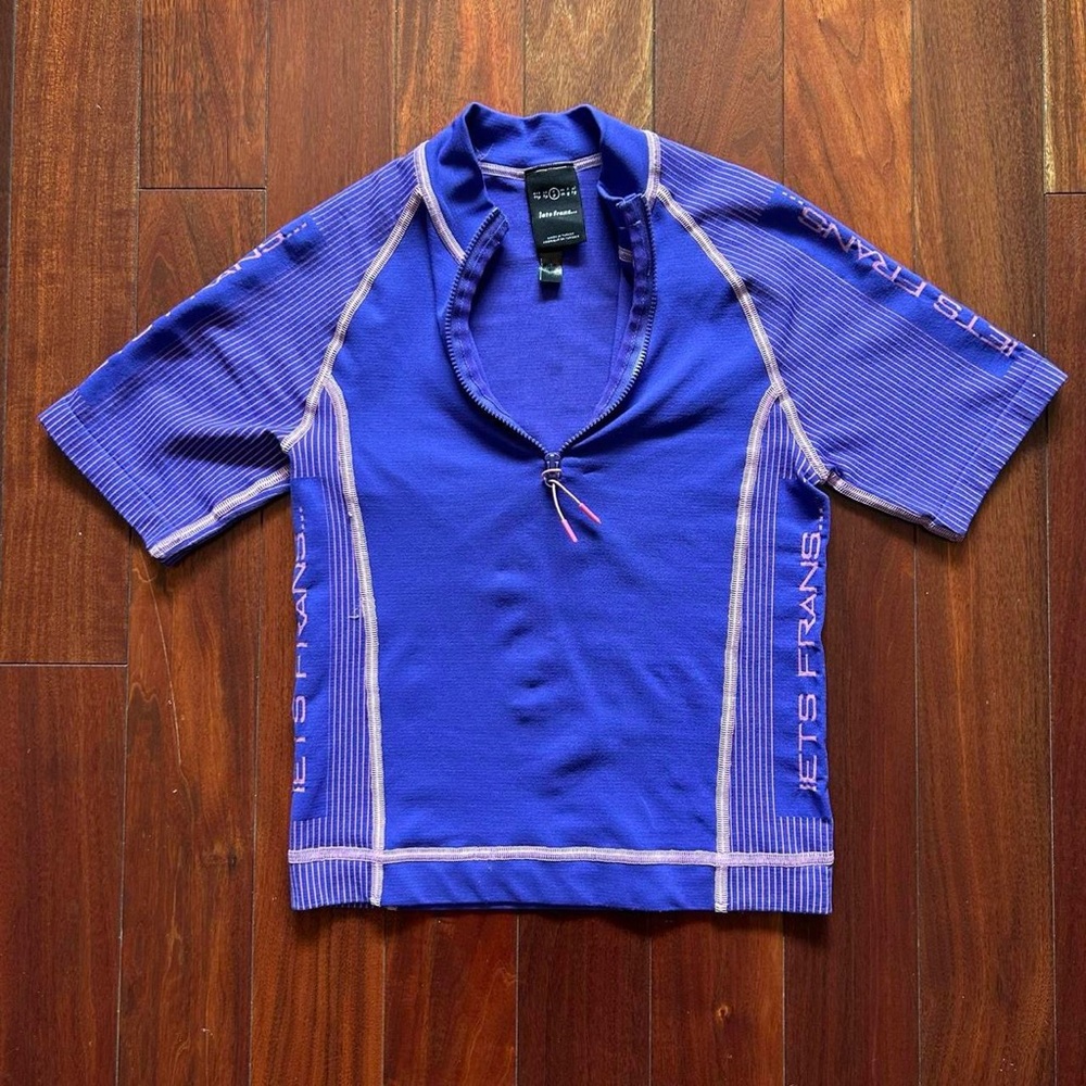 ITS FRANS Purple Half-Zip Top